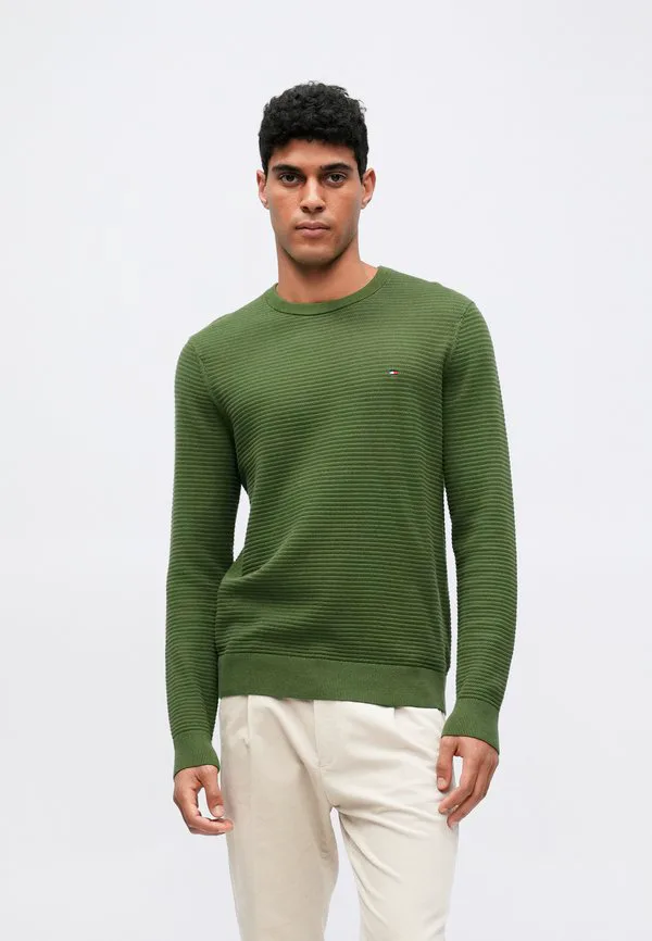 Джемпер с круглым вырезом, выполненный из фактурной трикотажной ткани. Tommy Hilfiger, Mountain Pine