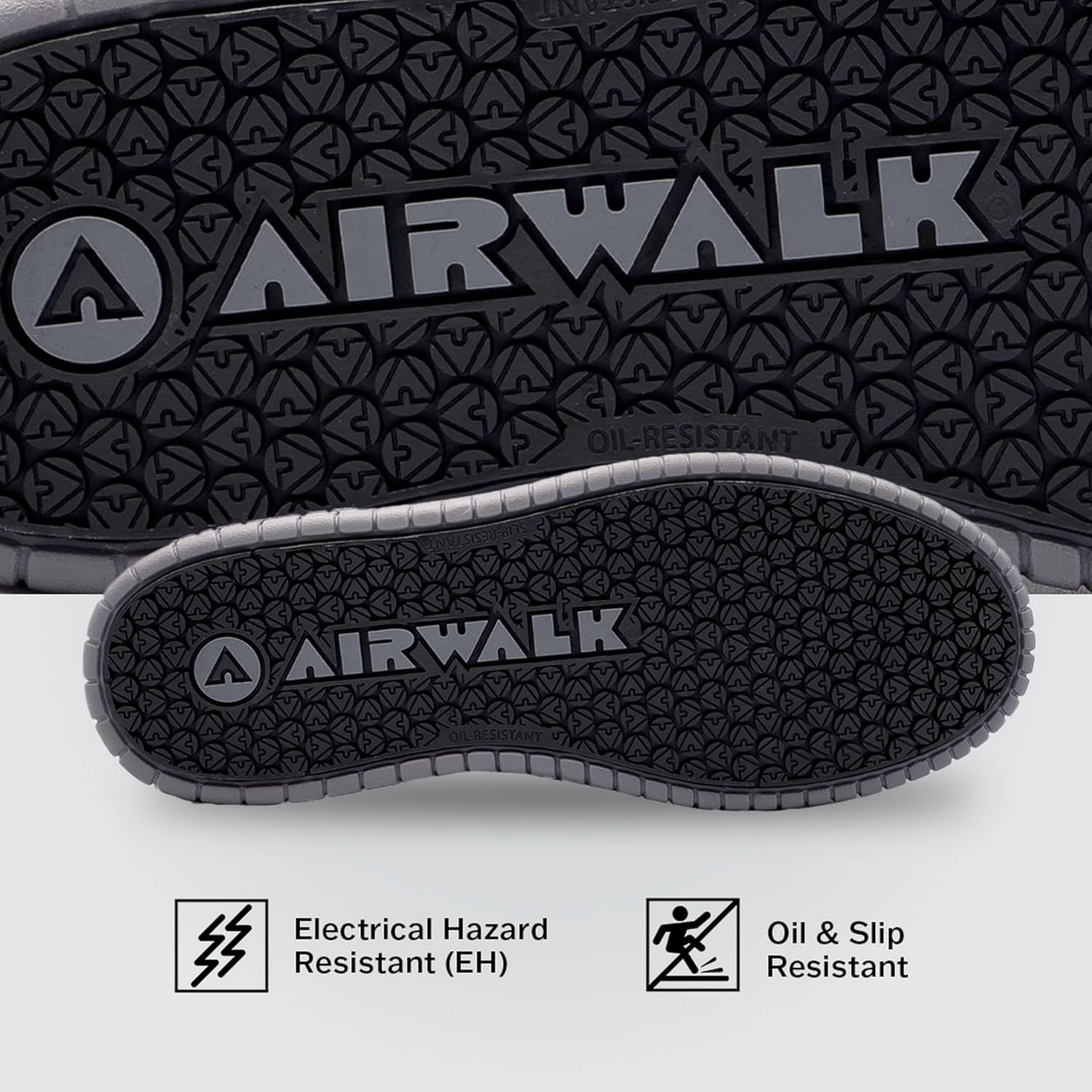 Мужские кроссовки Airwalk Deuce с композитным носком - легкие защитные обувь - противоскользящие, устойчивые к электрическим опасностям, черный — фото 4