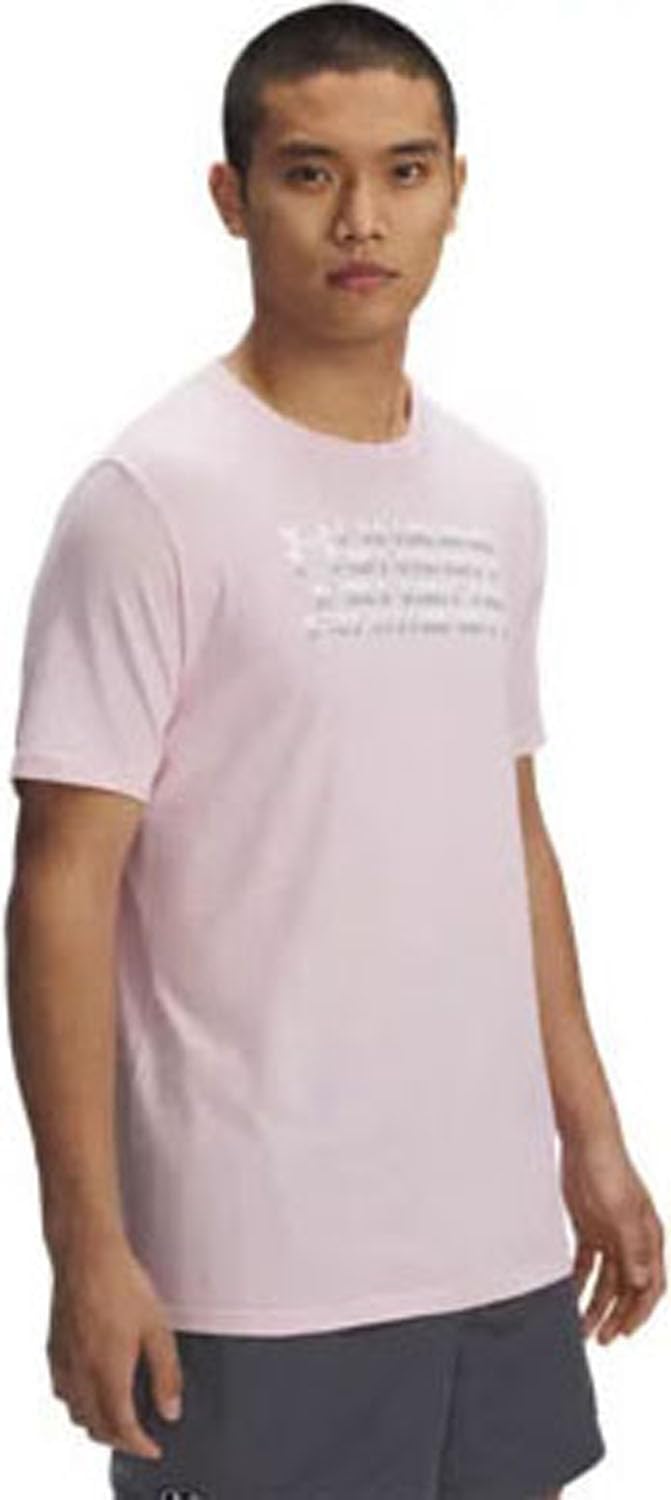 

Under Armour - мужская футболка с коротким рукавом и затененным логотипом, Prime Pink/White, Белый, Under Armour - мужская футболка с коротким рукавом и затененным логотипом, Prime Pink/White
