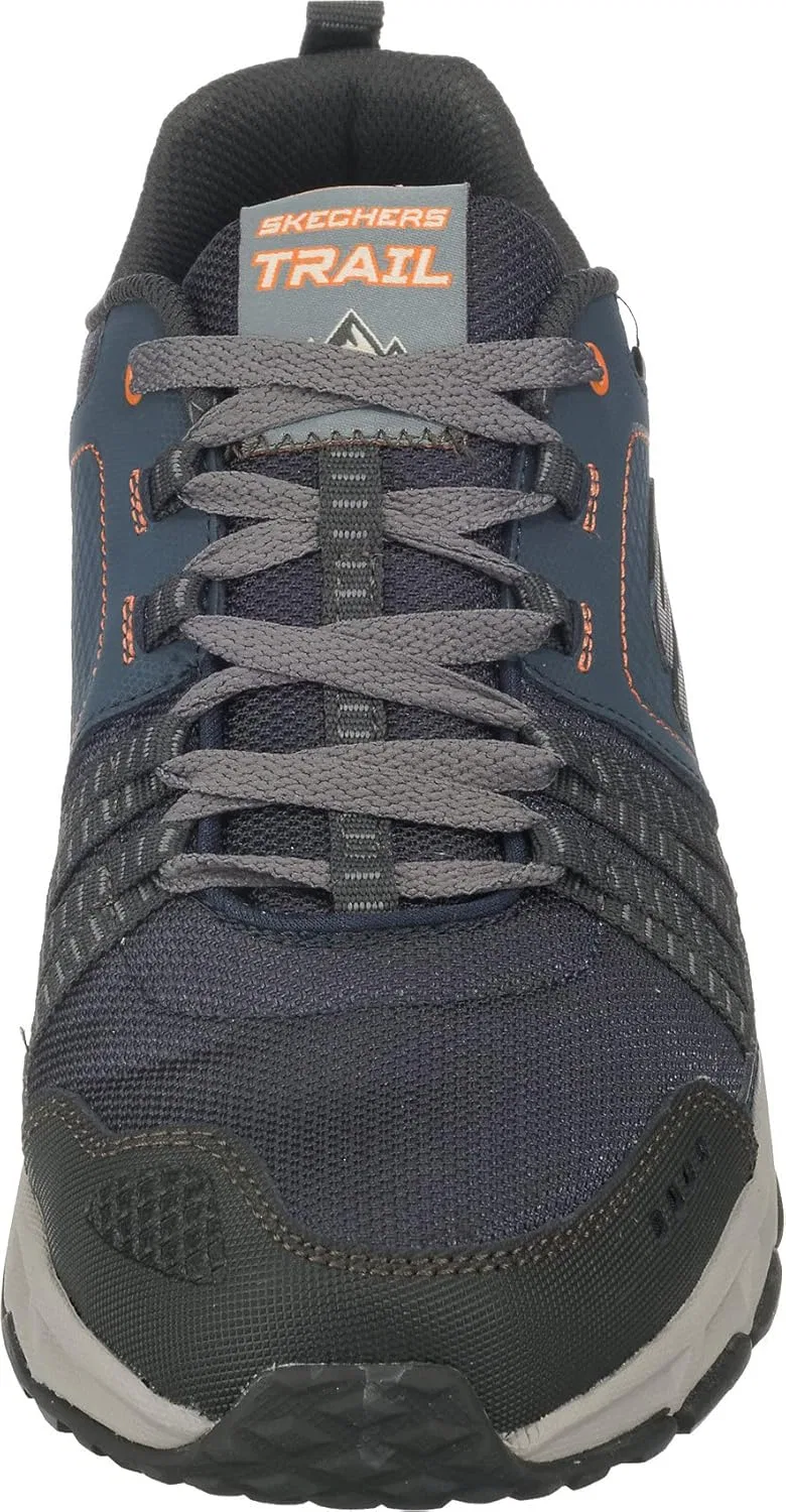 Мужские ботильоны Mustang Skechers, Navy Leather Mesh Orange Trim — фото 3