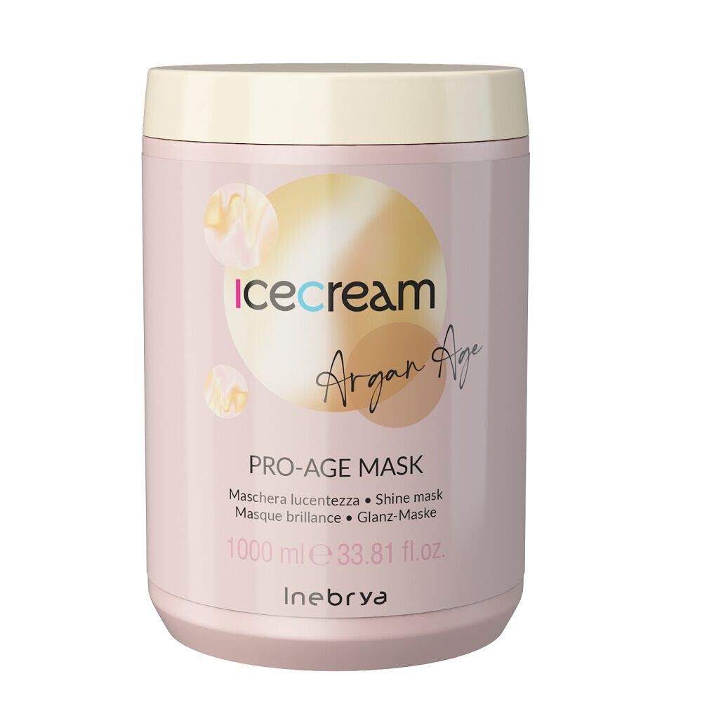 

Маска для блестящих волос с аргановым маслом Inebrya Ice Cream Argan Age, 1000 мл