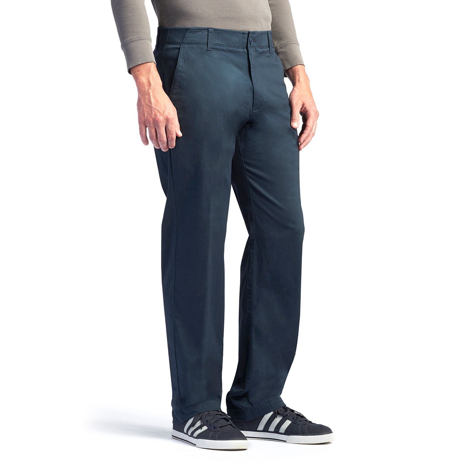 Брюки прямого кроя цвета хаки Big & Tall Performance Series Extreme Comfort Lee, синий — фото 4