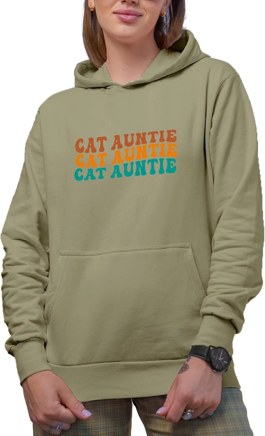 

Толстовка с капюшоном Novelty, Cat Auntie, с ретро-надписью Make Your Mark Design
