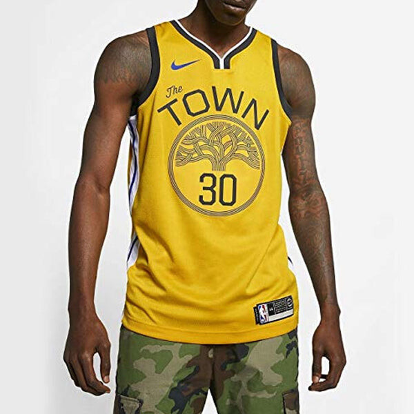 Футболка nba заработали издание sw golden state warriors stephen curry Nike, желтый — фото 3