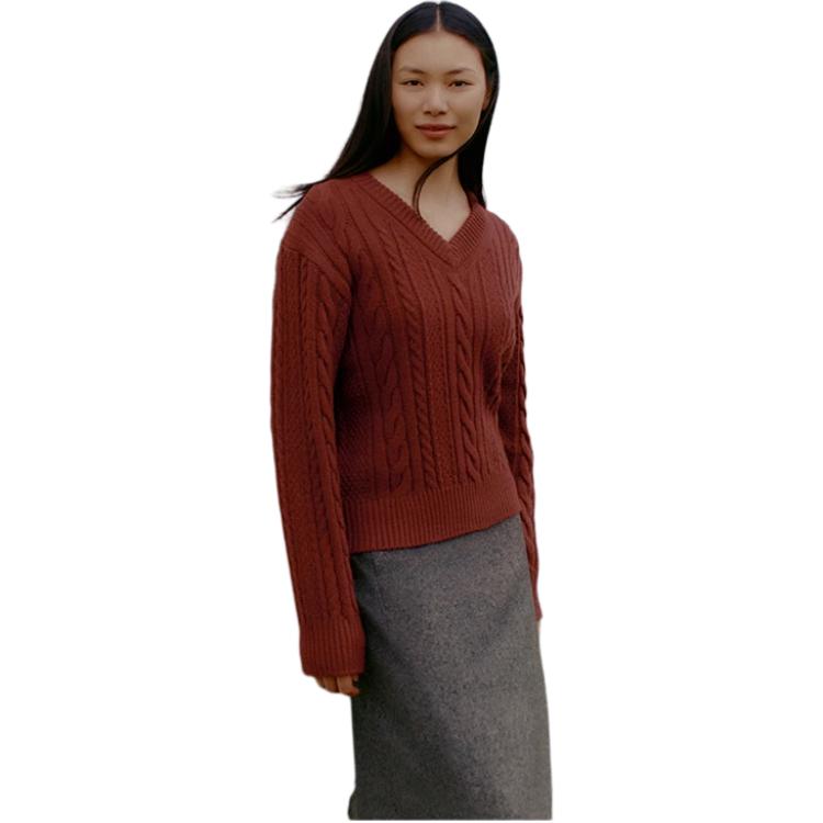 UNIQLO Jw Anderson X JWANDERSON совместный топ женский бордовый — фото 4