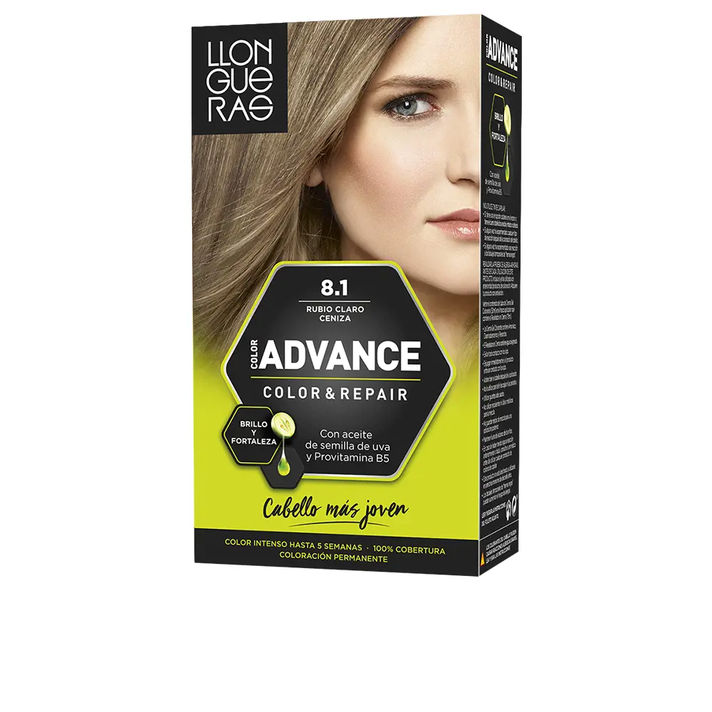 

Краска для волос Color advance Llongueras, цвет 8,1-rubio claro ceniza, 1 шт.