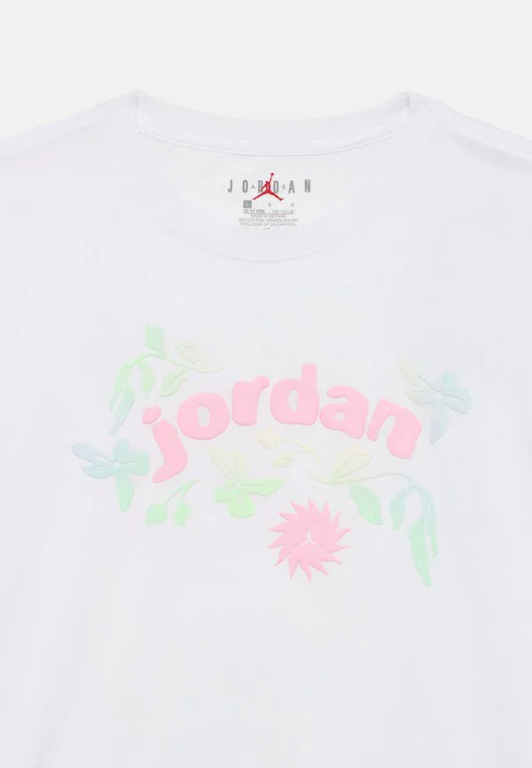 Футболка jordan с цветочным принтом и объемными рукавами Jordan, White — фото 3