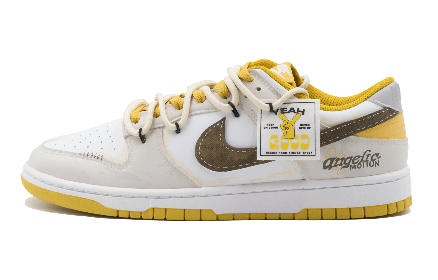 

Nike Dunk Mount Coconut Thermal Cushioning Low top Skateboard Shoes Unisex серый желтый