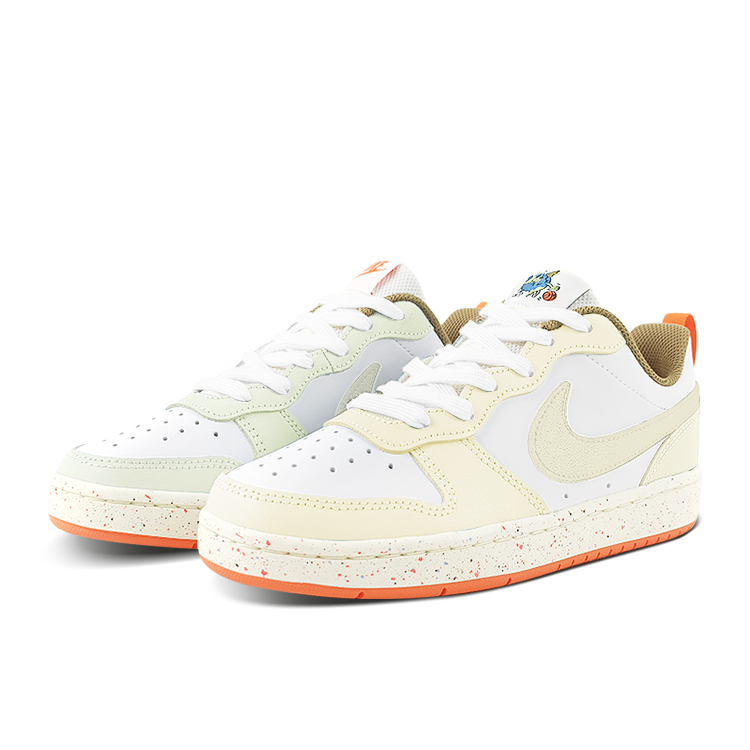 

Низкие кроссовки Court Borough для скейтбординга с амортизацией и износостойкостью для детей и подростков Nike, желтый/зеленый