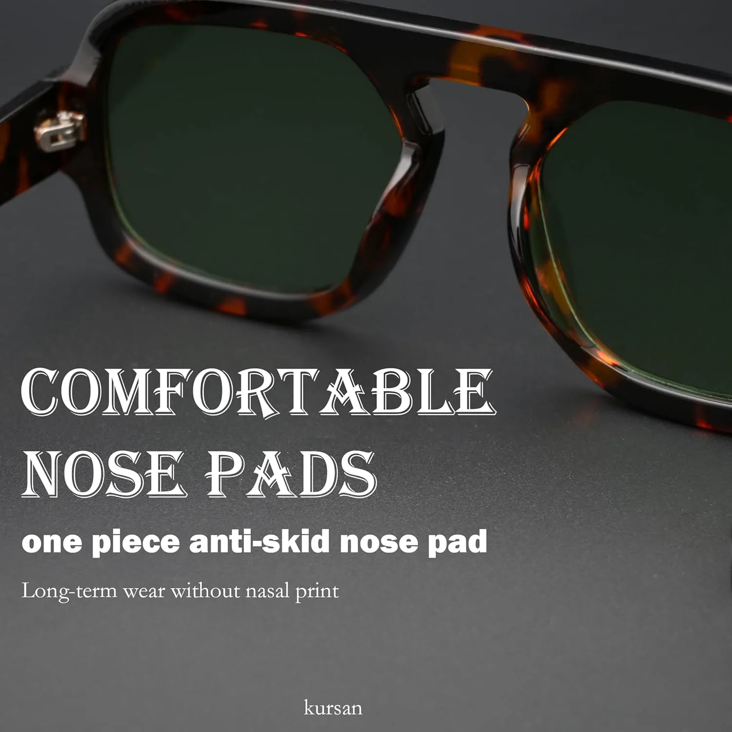 

Квадратные солнцезащитные очки-авиаторы Kursan для женщин и мужчин в стиле ретро 70-х годов, защита от ультрафиолета UV400, A2 Tortoise/G15 + Bright Black/Orange