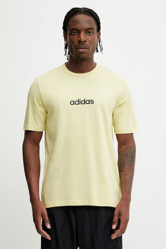 

Футболка Essentials Linear из хлопка Adidas, желтый