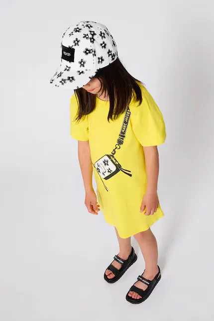 Платье для девочки из хлопка Marc Jacobs, желтый