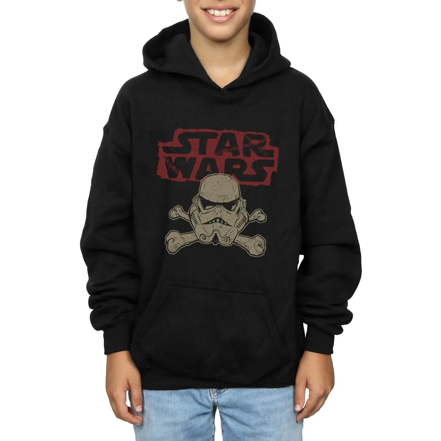 Худи с принтом Stormtrooper Skull Star Wars, черный — фото 3