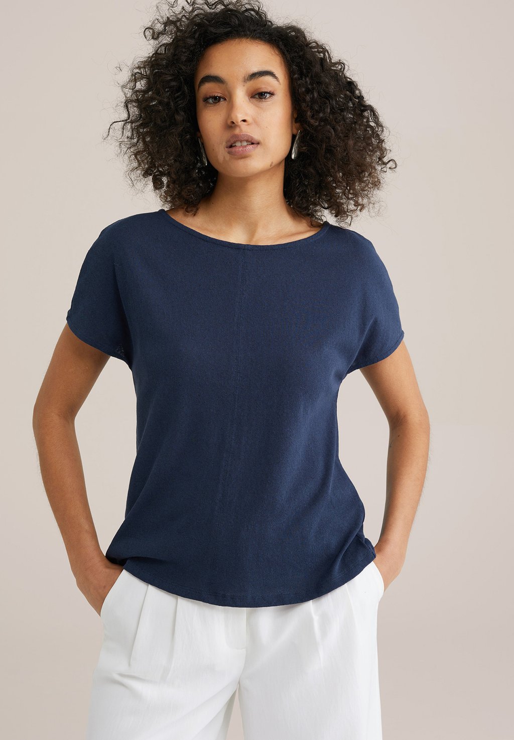 

Футболка с принтом WE Fashion, темно-синий