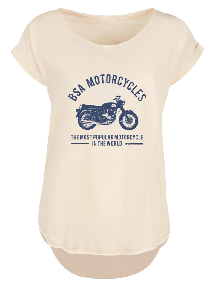 

Удлиненная футболка с изображением мотоциклов BSA, самых популярных в мире в Уайтсэнде F4NT4STIC