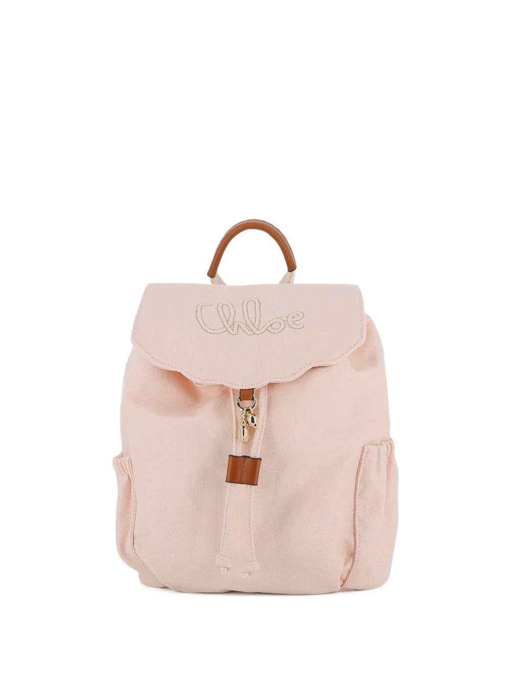 

Рюкзак с вышитым логотипом Chloé Kids, розовый