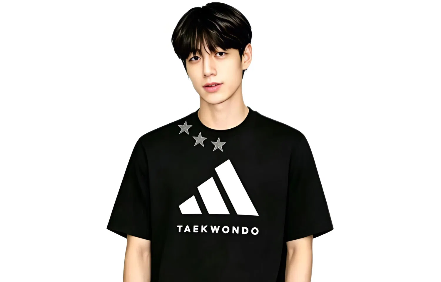 Футболка хлопковая свободная Adidas Taekwondo черная — фото 4