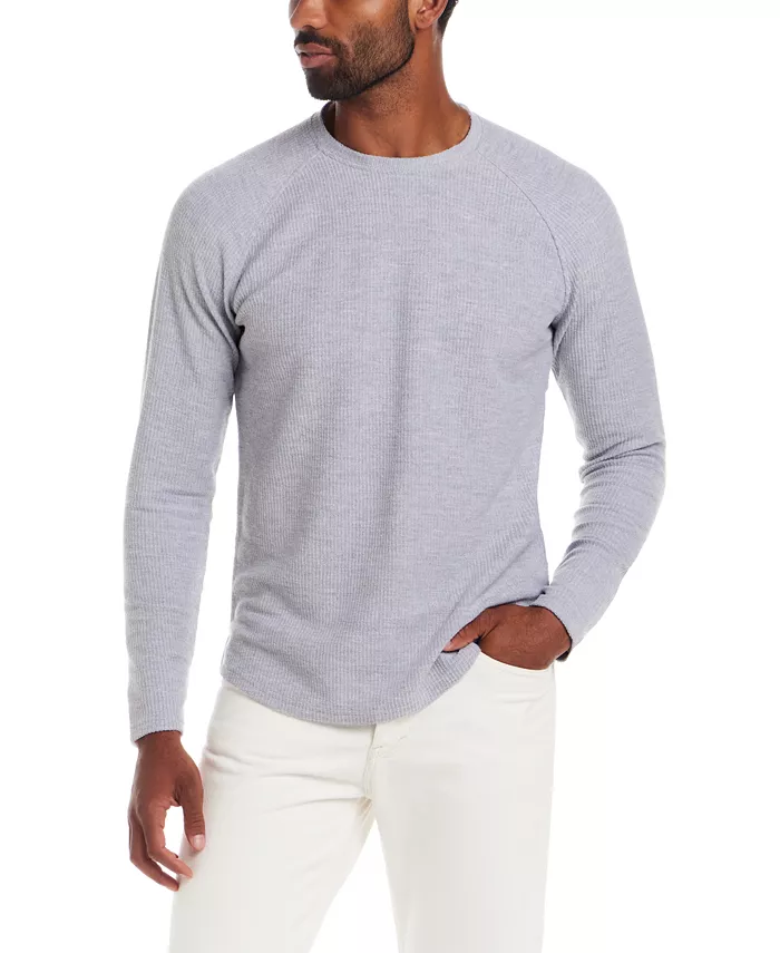 

Мужская футболка с длинными регланными рукавами и ребристым воротником Weatherproof Vintage, серый