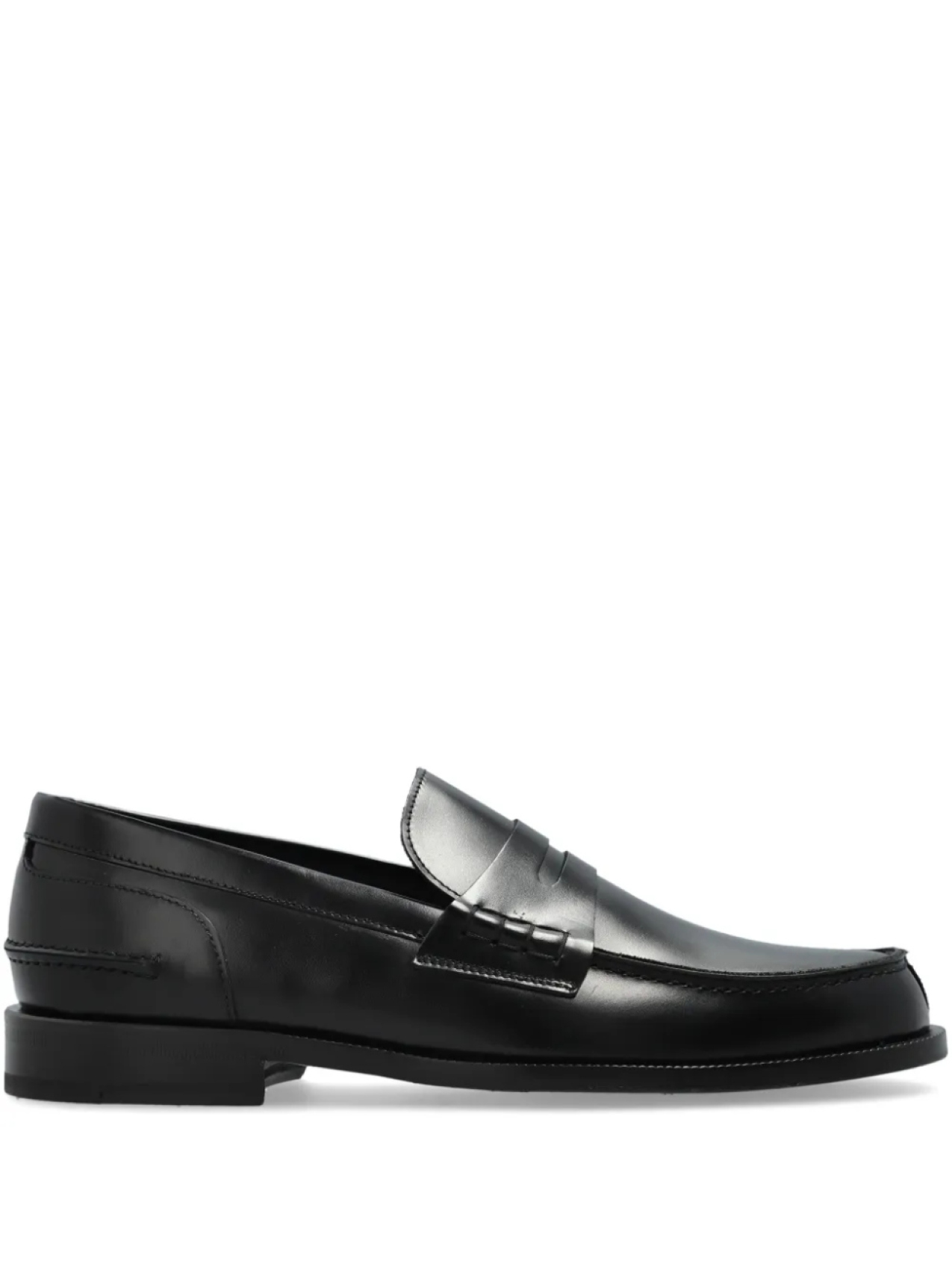 

Кожаные мокасины с прорезями для пенни Brioni, черный