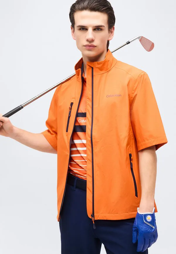 Куртка acres с коротким рукавом, водонепроницаемая, для активного отдыха. Calvin Klein Golf, Mandarin — фото 4