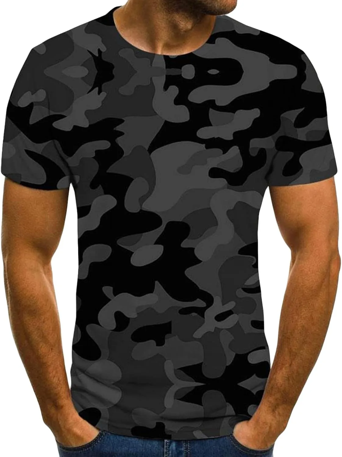 

Мужская футболка Camo Printed Athletic с коротким рукавом Maiyifu-GJ