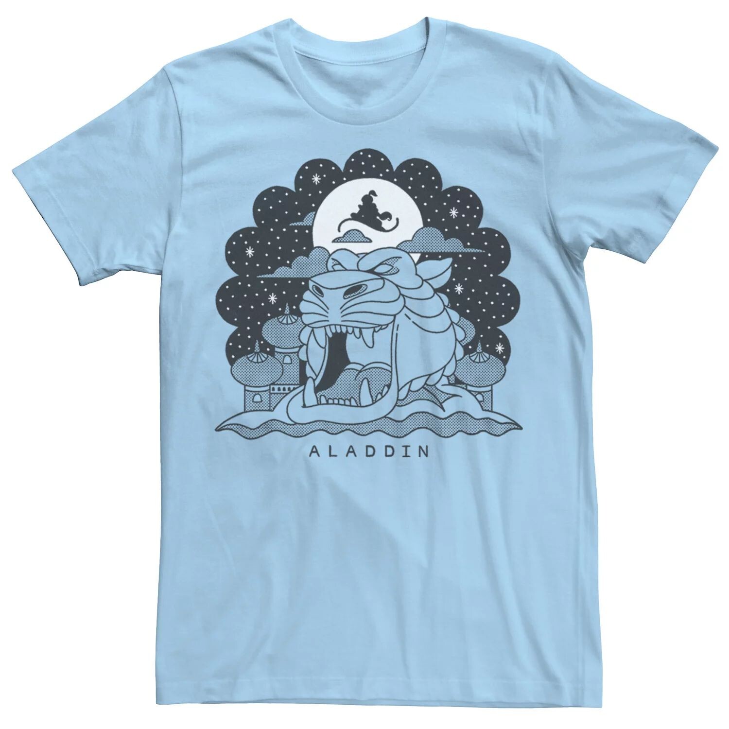

Мужская черно-белая футболка Aladdin Cave Of Wonders Line Art Disney, Черный, Мужская черно-белая футболка Aladdin Cave Of Wonders Line Art Disney