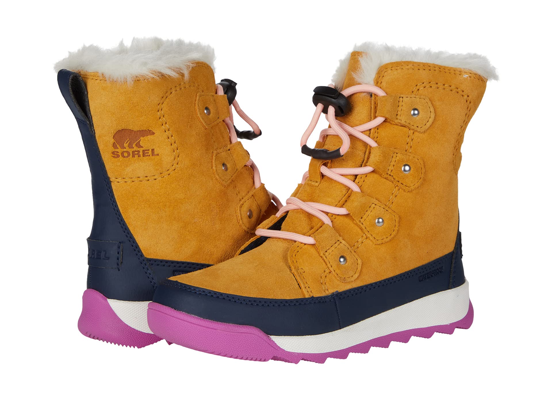 

Ботинки SOREL Kids Whitney Ii Joan Lace, Geo Yellow/Collegiate Navy