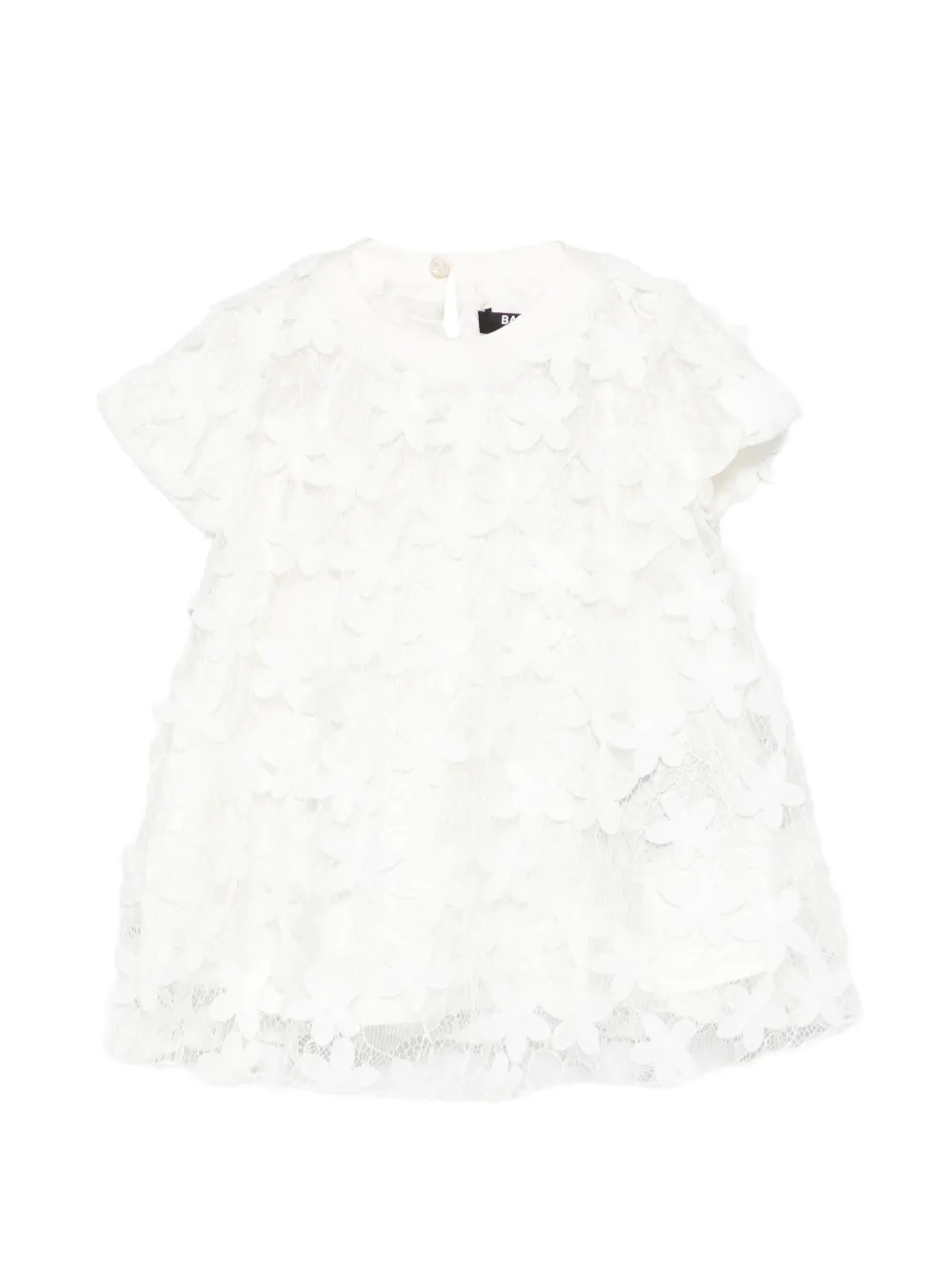 

Цветочное платье Balmain Kids, белый