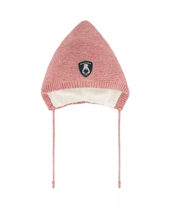 

Вязаная остроконечная шапочка для девочек (детская) Deux Par Deux, розовый