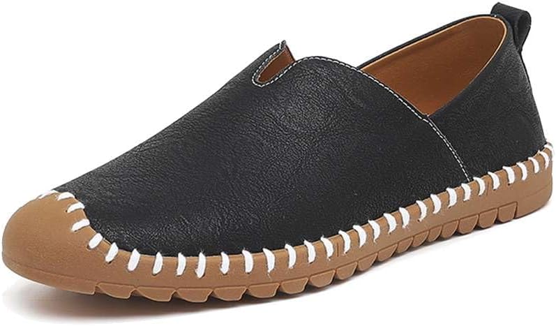 

Мужские лоферы из натуральной кожи, мягкие туфли на шнуровке для прогулок и вождения Mitvr, коричневый