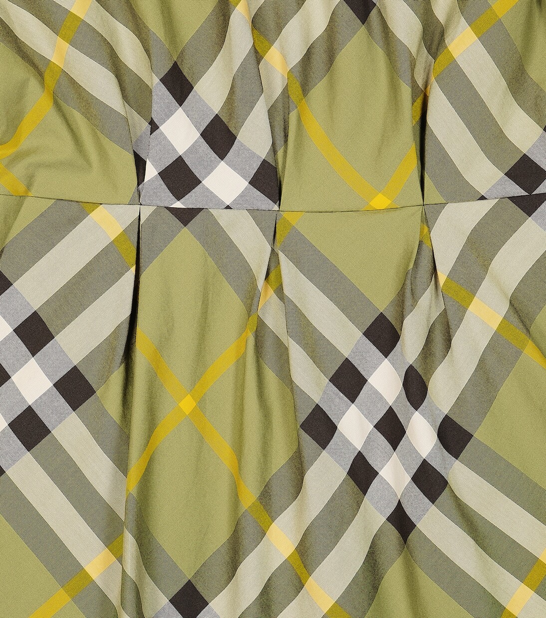 Платье burberry в клетку из хлопка Burberry Kids, зеленый — фото 3