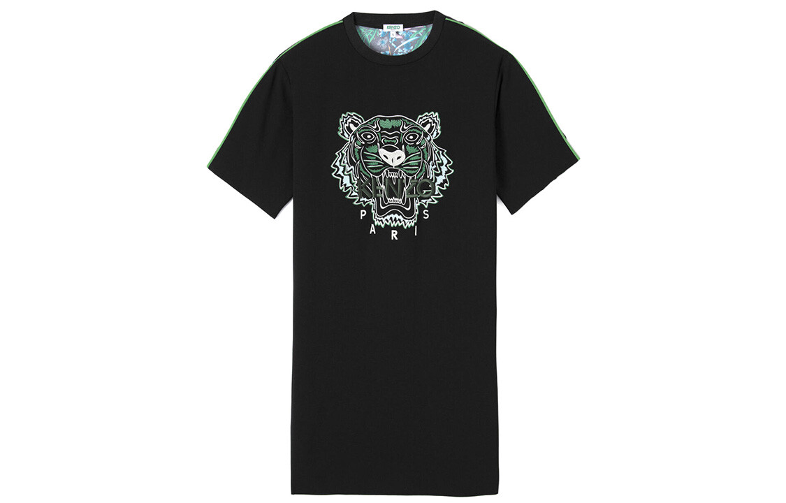 

Платье женское Kenzo Classic Tiger Head с короткими рукавами, черный