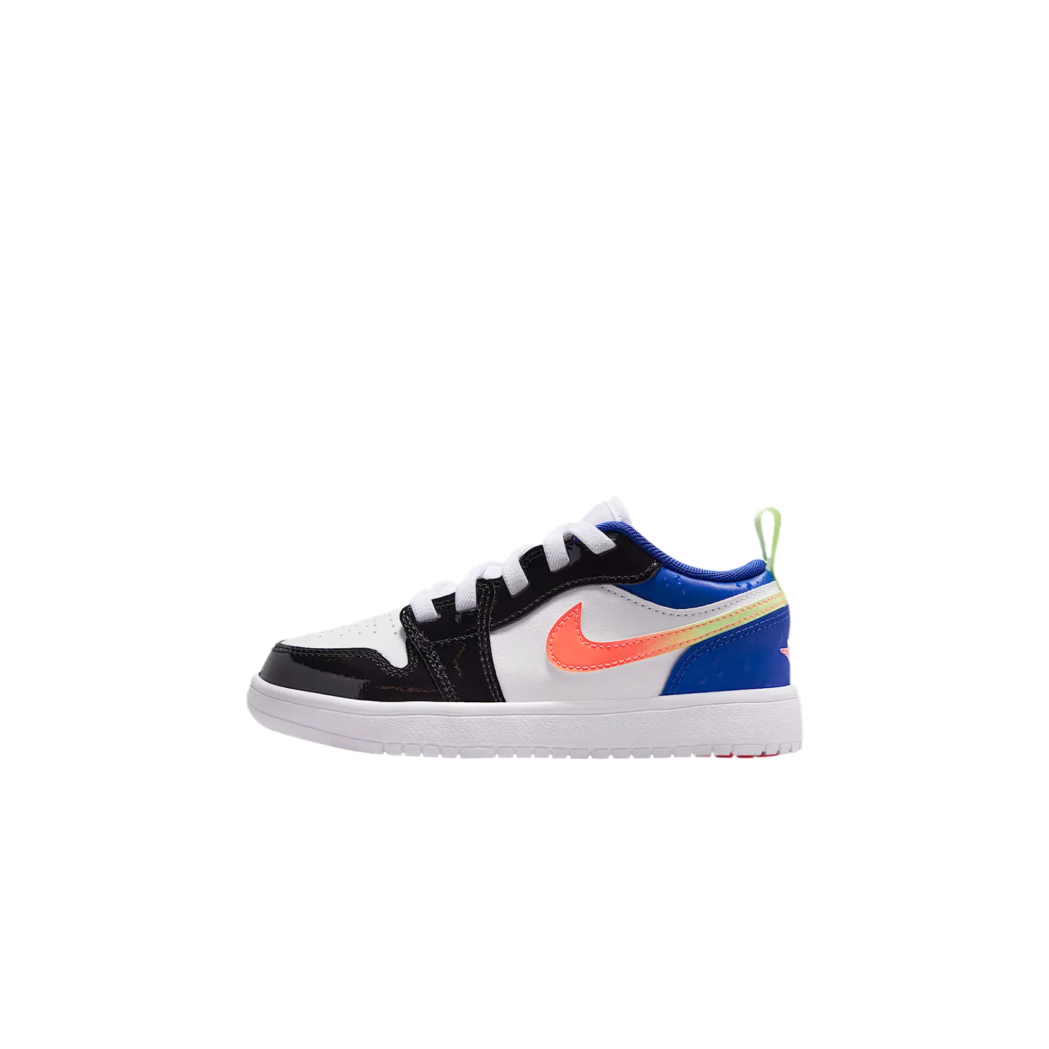 Детские кроссовки для скейтбординга Air 1 Kids Jordan, White/Black/Game Royal Blue/Bright Orange