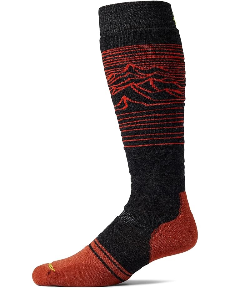 

Носки Smartwool Snowboard Full Cushion Iguchi Pattern Over-the-Calf, цвет Charcoal