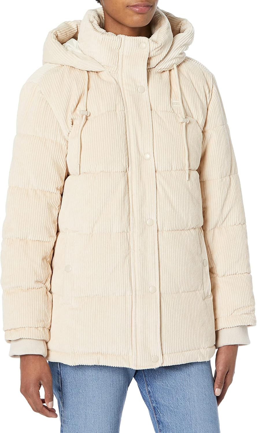 

Levi's Женская стёганая пуховик-булка, Tapioca Corduroy