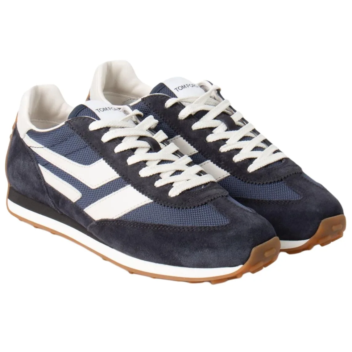 TOM FORD TF Suede Low top Casual Shoes Men's Blue — фото 4