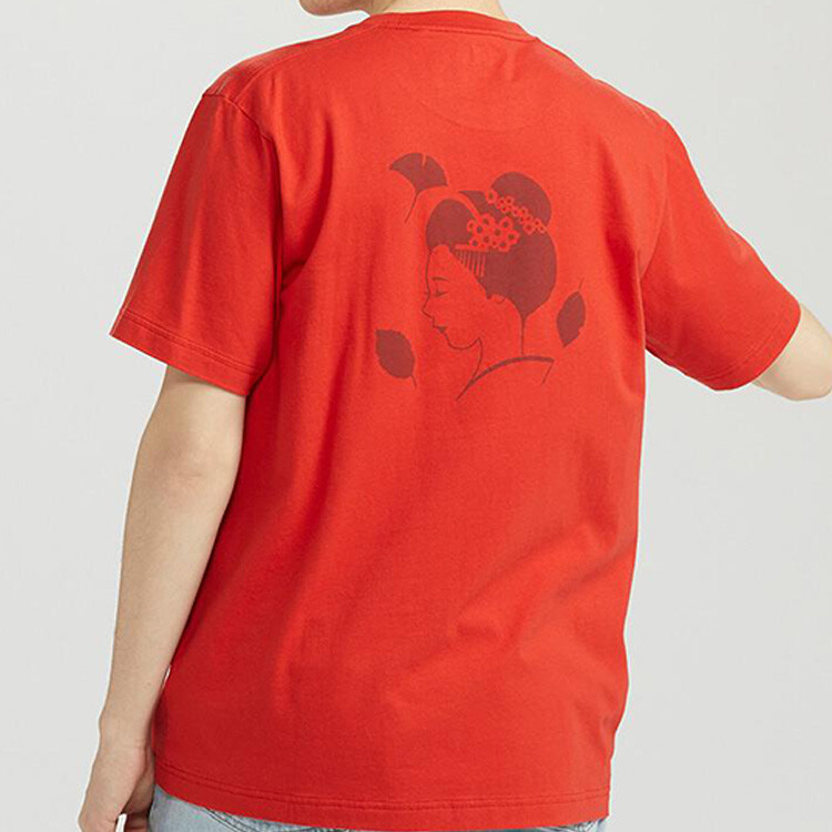 Футболка мужская оранжево-коричневая Uniqlo, оранжевый — фото 4