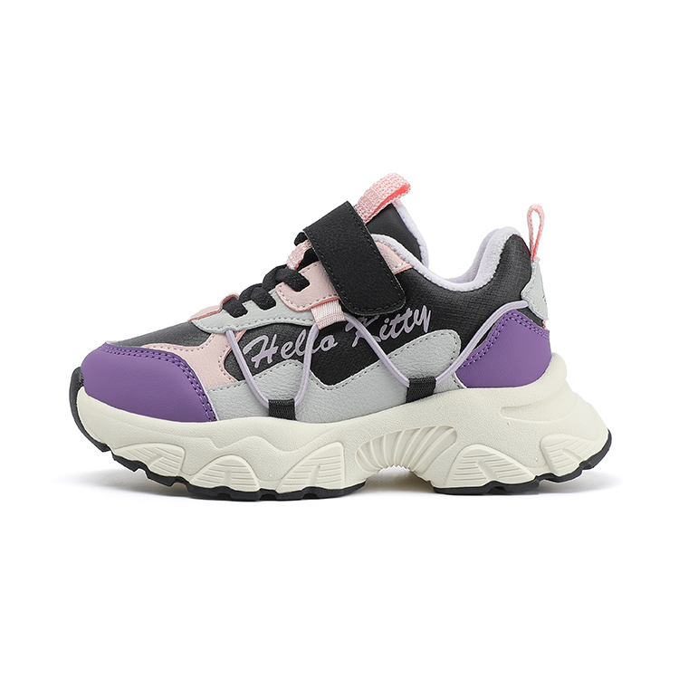 

Детские теплые низкие кроссовки Sanrio x Hello Kitty, черный/серый/фиолетовый