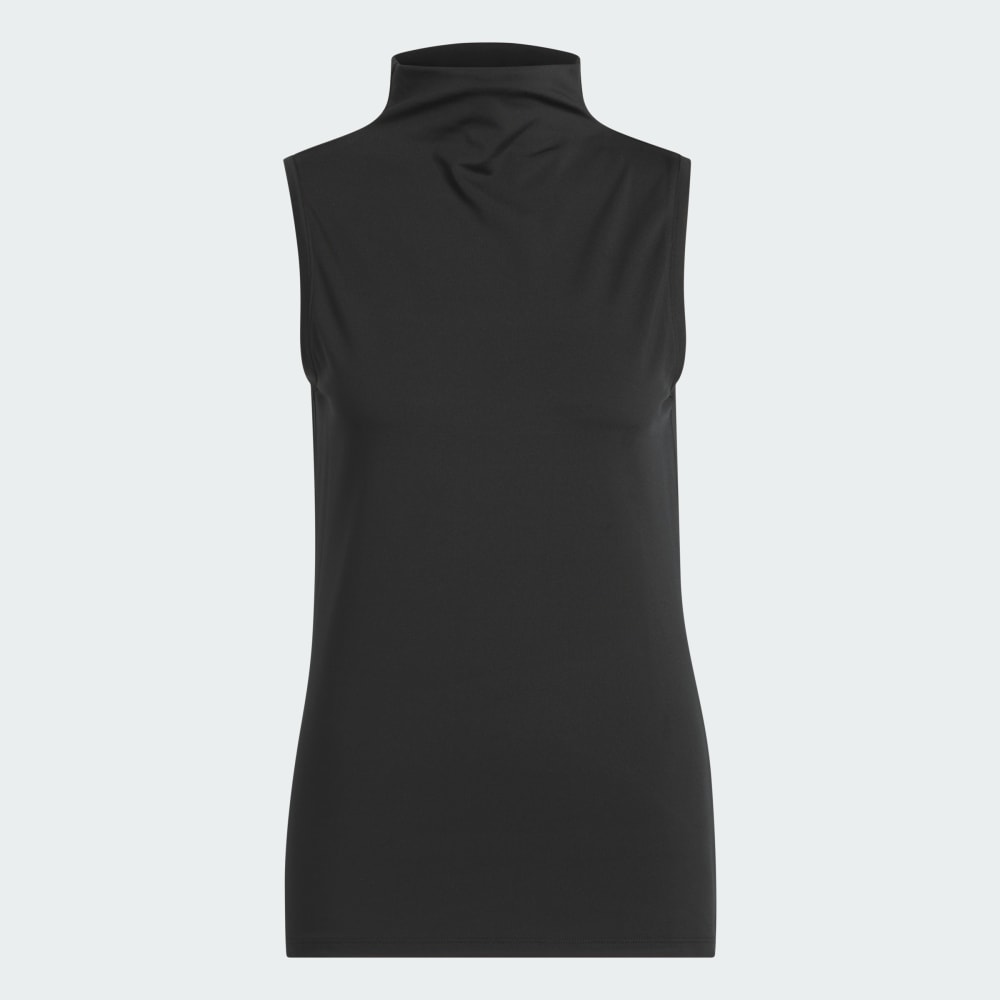 Спортивный топ Adidas Ultimate365 Sleeveless Mock Neck Top, черный — фото 4