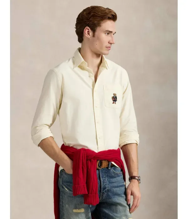 Рубашка custom fit Polo Ralph Lauren, экрю