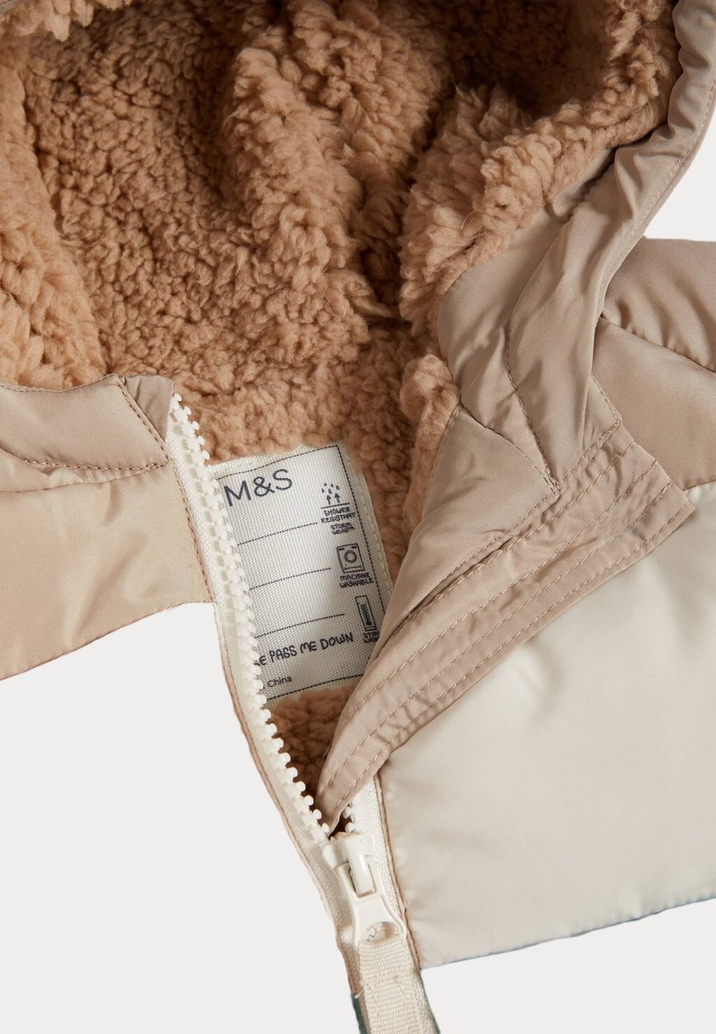 

Зимняя куртка Colour Block Hooded Marks & Spencer, цвет Mottled Blue