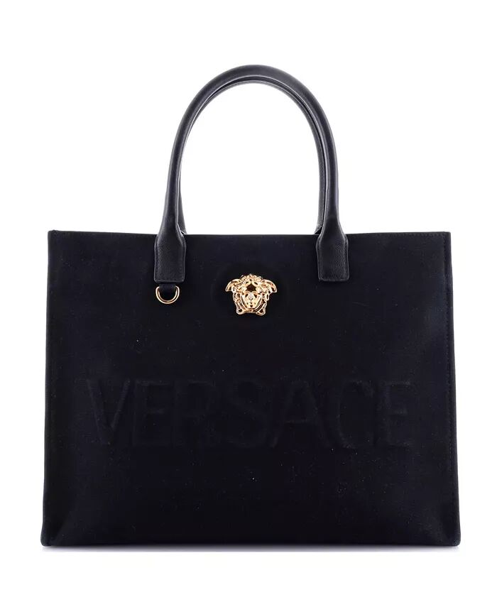 

Большая сумка-тоут La Medusa из холста с тиснением Pre-Owned Versace, черный