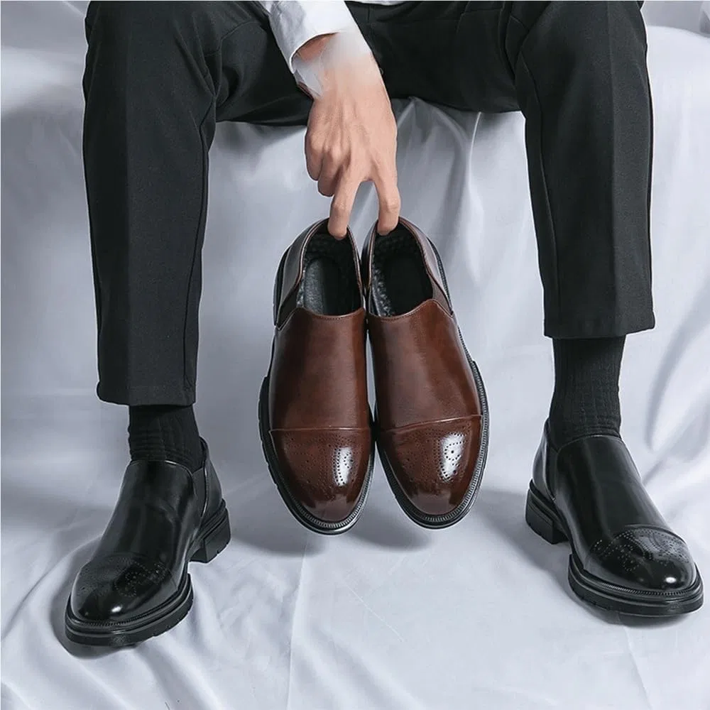 Туфли лоферы мужские Oxfords Brown UOPYNE — фото 3
