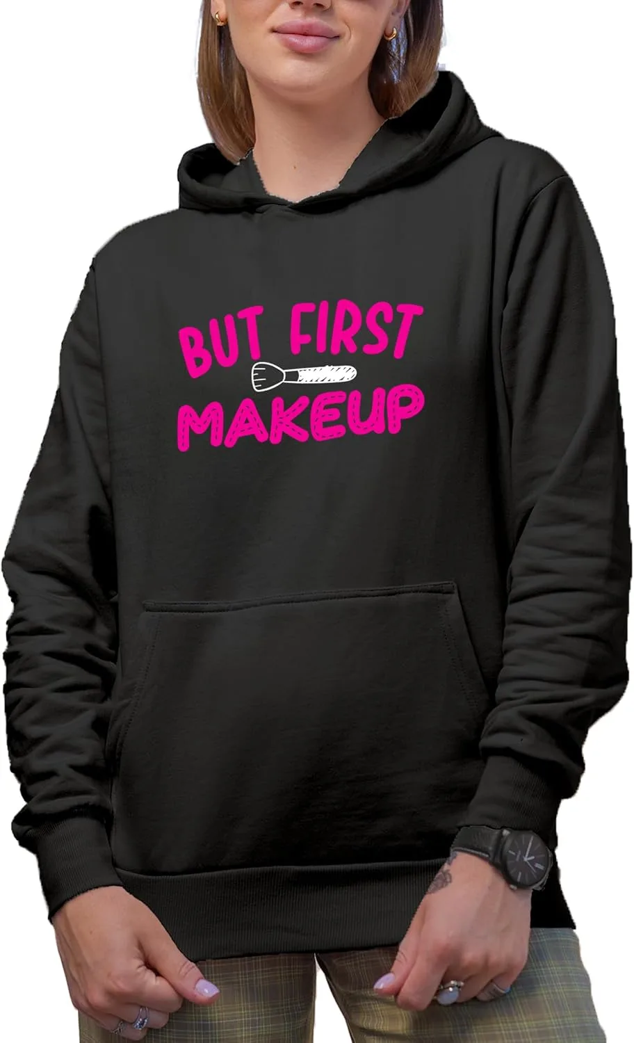 

Новинка: худи But First Makeup с кистью для пудры Make Your Mark Design