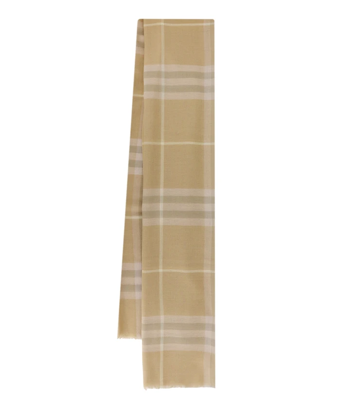 

Шерстяной шарф с бахромой Burberry, мультиколор