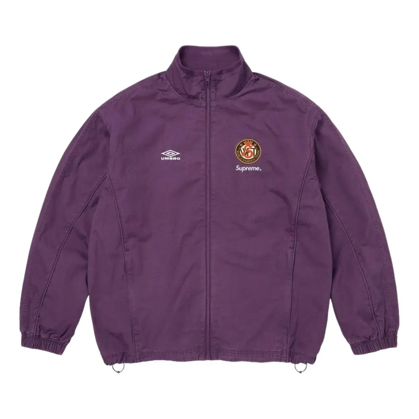 Спортивная куртка Supreme x Umbro SS26 из хлопка рипстоп, цвет «сливовый», фиолетовый