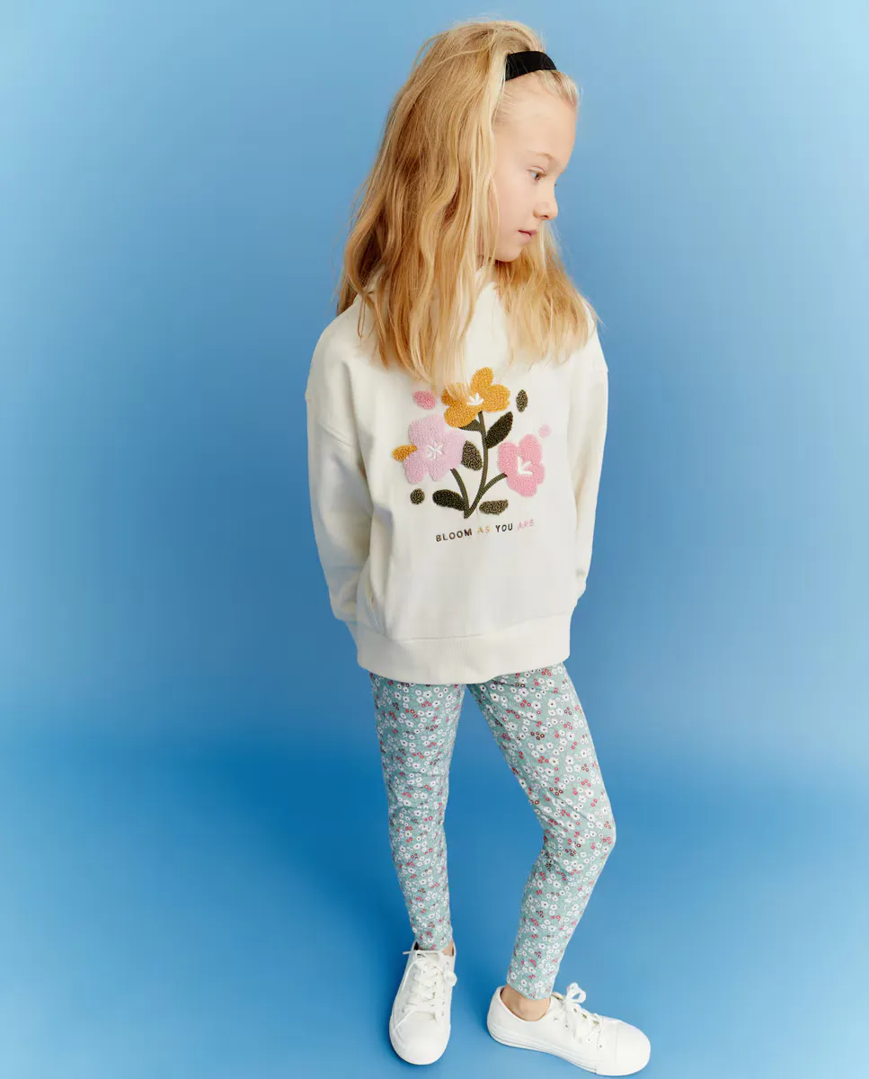 

Базовые леггинсы для девочки с цветами Kids El Corte Inglés, зеленый