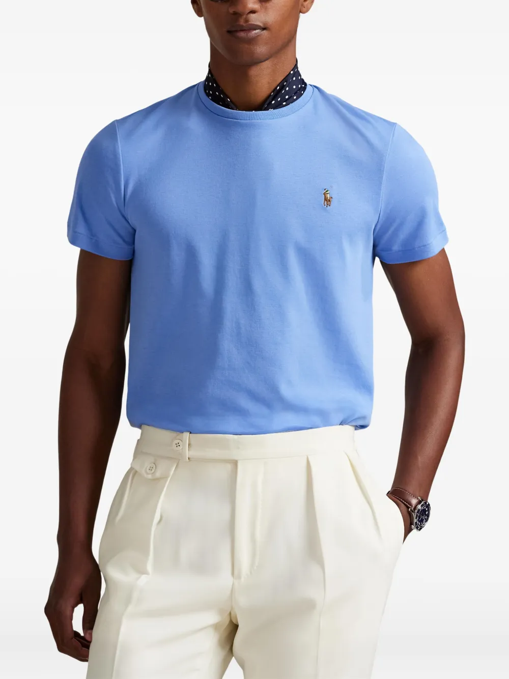 Футболка с вышивкой POLO RALPH LAUREN, синий — фото 4