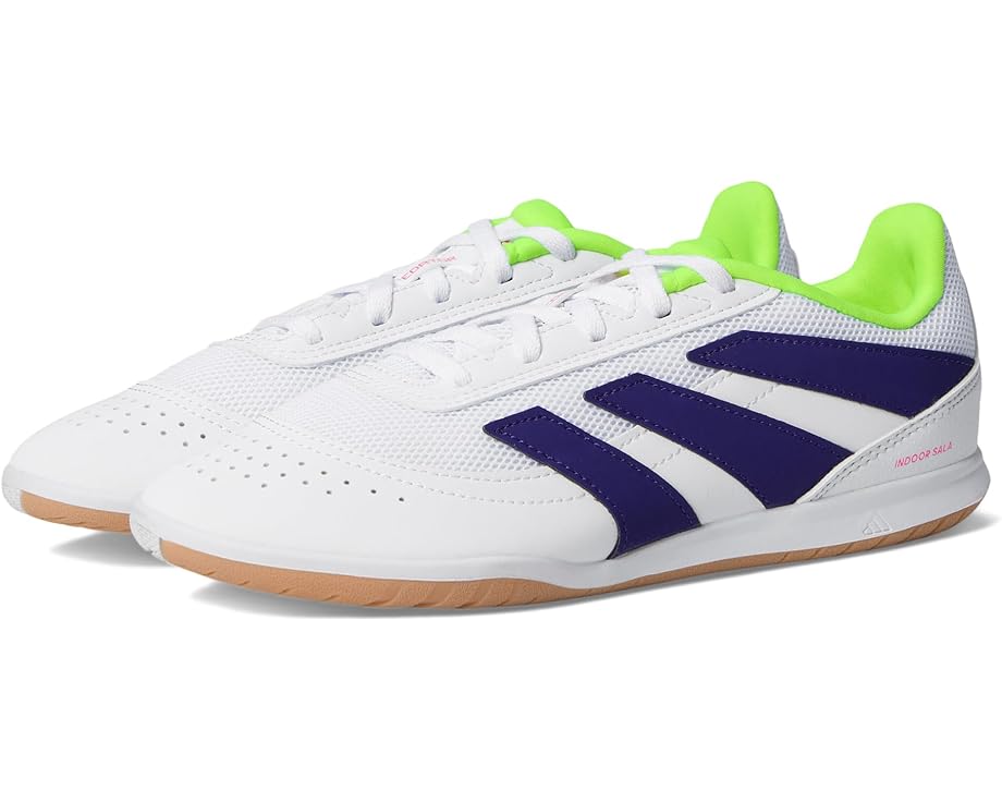 

Кроссовки adidas Kids Club Predator Indoor Sala Soccer Shoes, цвет White/Collegiate Purple/Lucid Lemon