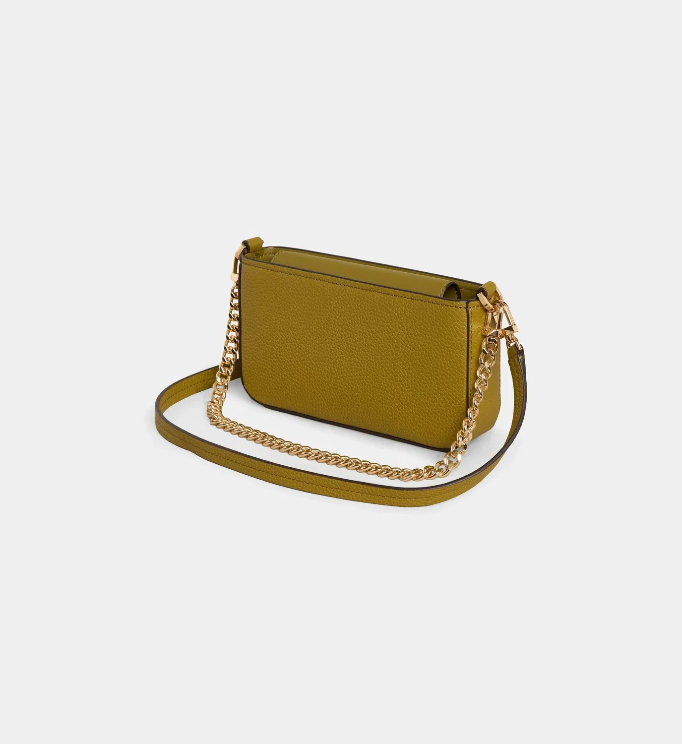 Сумка-клатч Bryant из кожи на длинном ремне MICHAEL KORS, хаки — фото 3